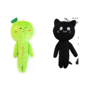 유키오 멜론 메론 검은 고양이 키링 인형