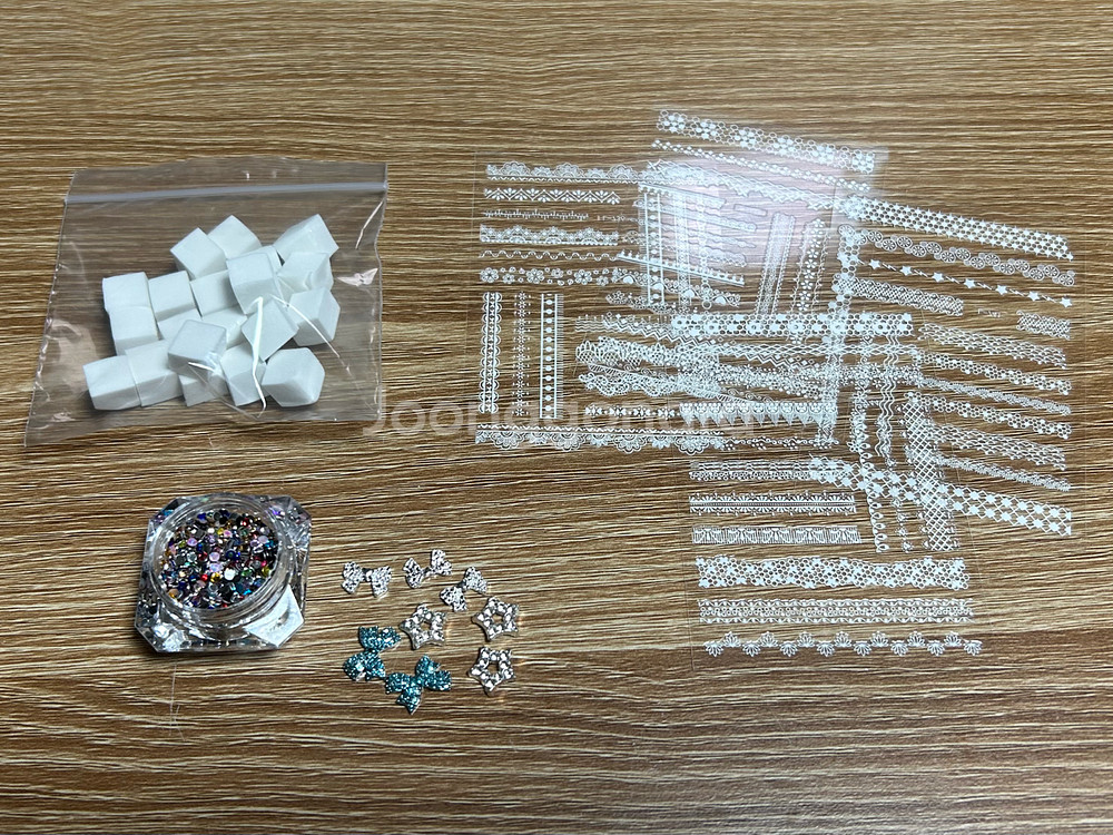 네일재료 세트 젤네일 파츠 램프 브러쉬 스티커 네일팁--3