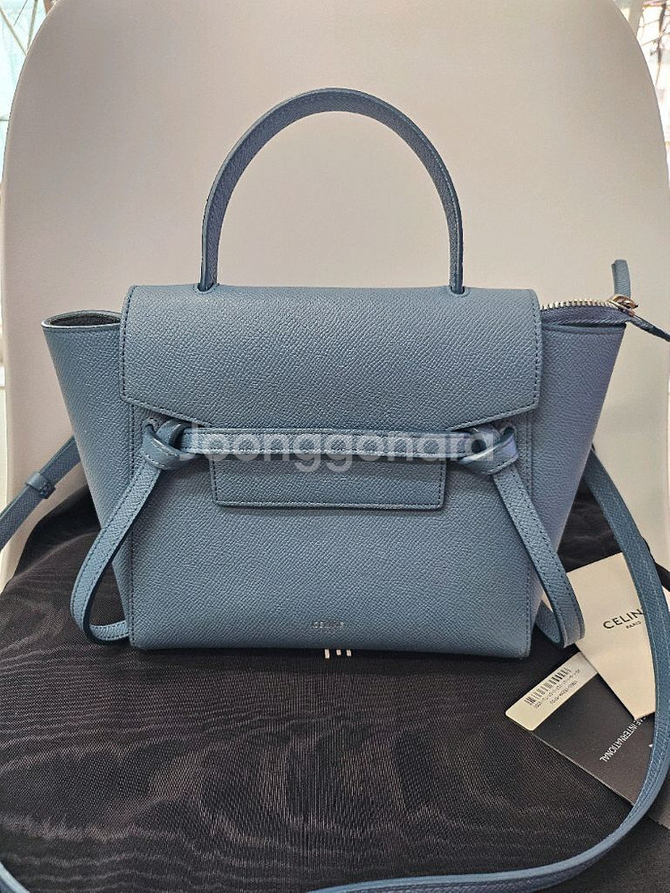 셀린느 벨트백 나노 블루--0