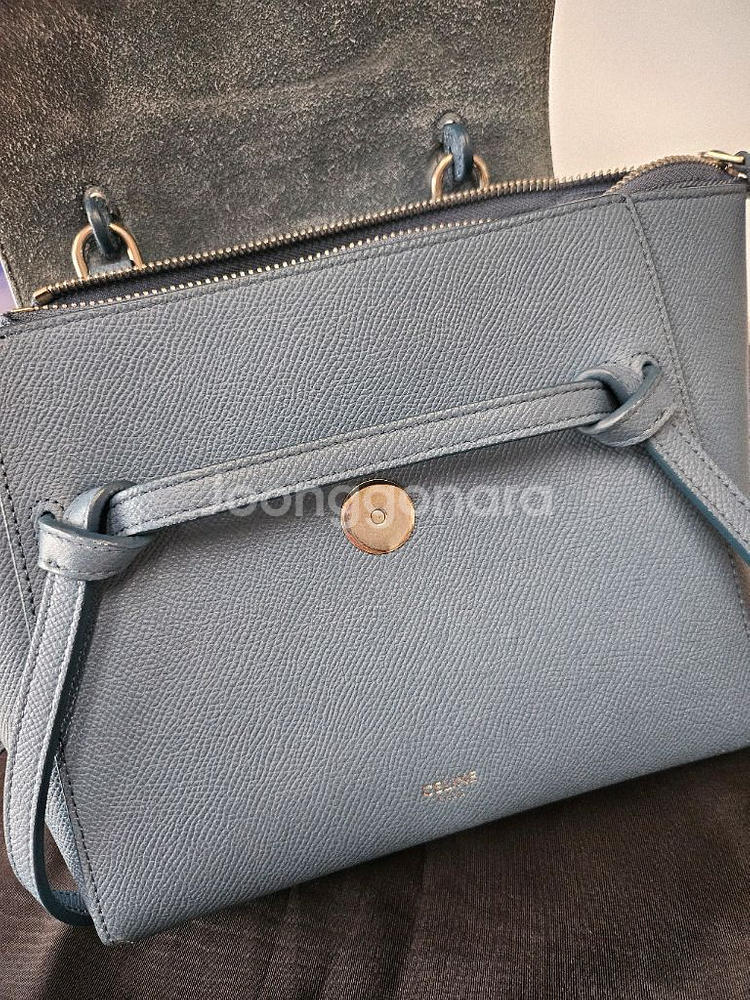 셀린느 벨트백 나노 블루--4