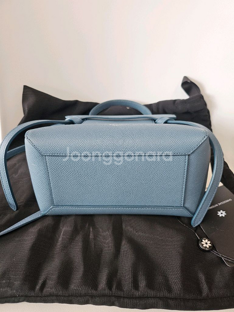 셀린느 벨트백 나노 블루--3