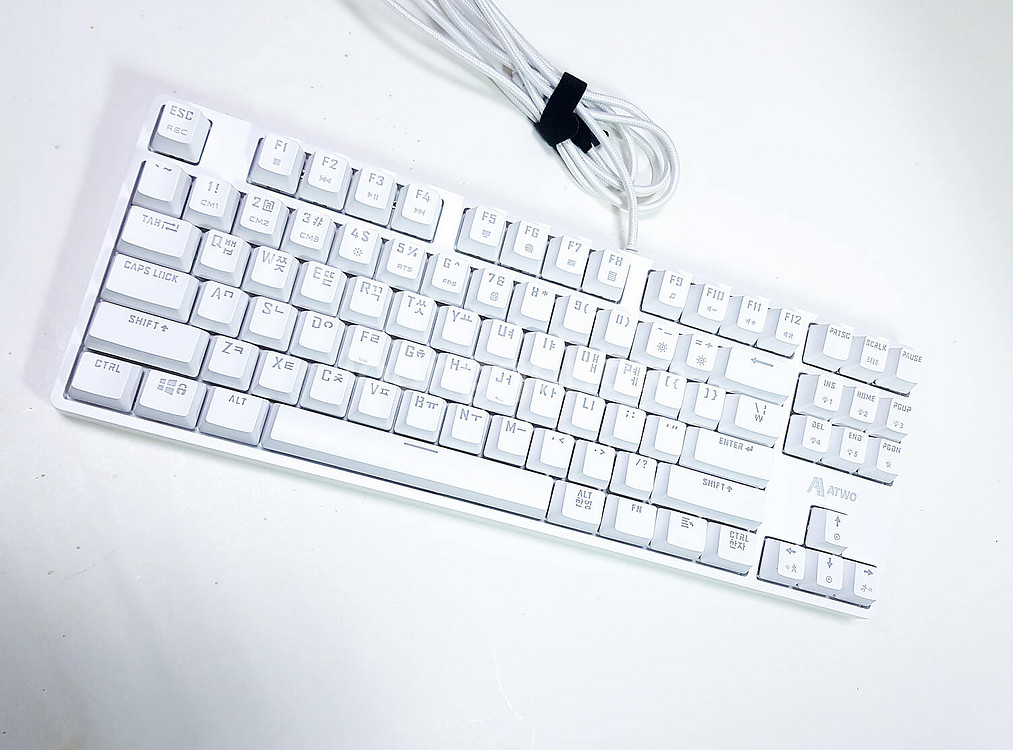 atwo 기계식 키보드 화이트 적축--1