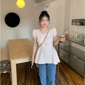 온트 피치 블라우스