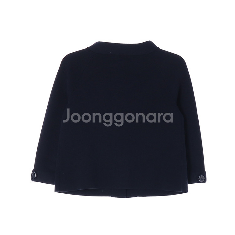 [XS]제이크루 네이비 빅버튼 라운드 니트 가디건--3