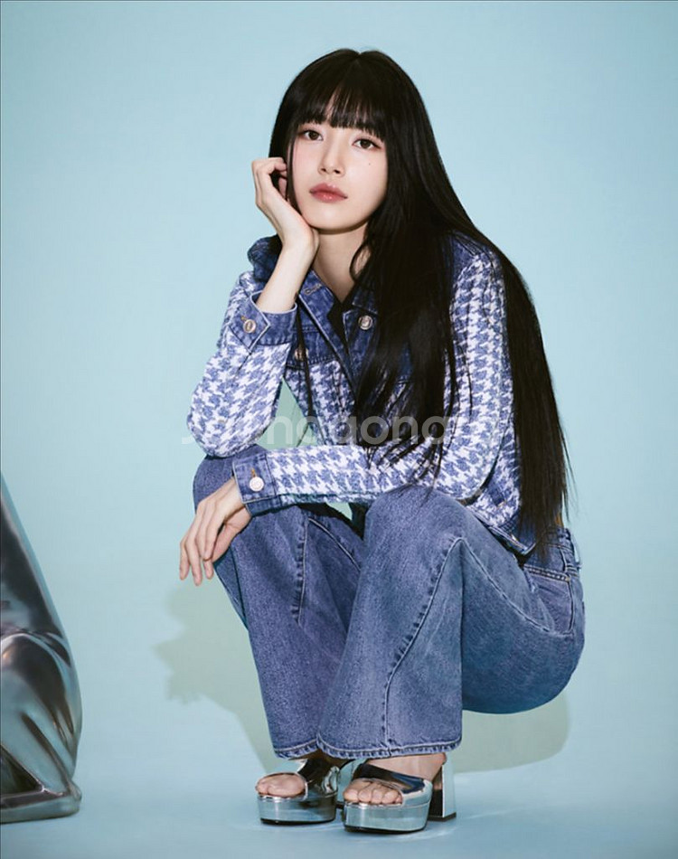게스 하운즈투스 스웨터 믹스 데님 트러커 자켓 s--0