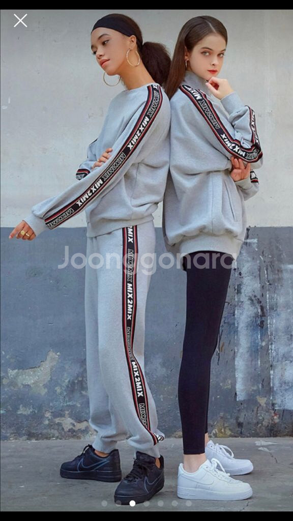 믹스투믹스 맨투맨/조거팬츠 S사이즈 (그레이)택안뗀 새--2