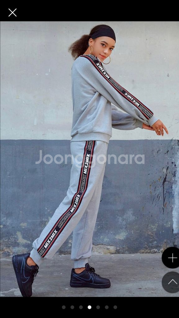 믹스투믹스 맨투맨/조거팬츠 S사이즈 (그레이)택안뗀 새--1