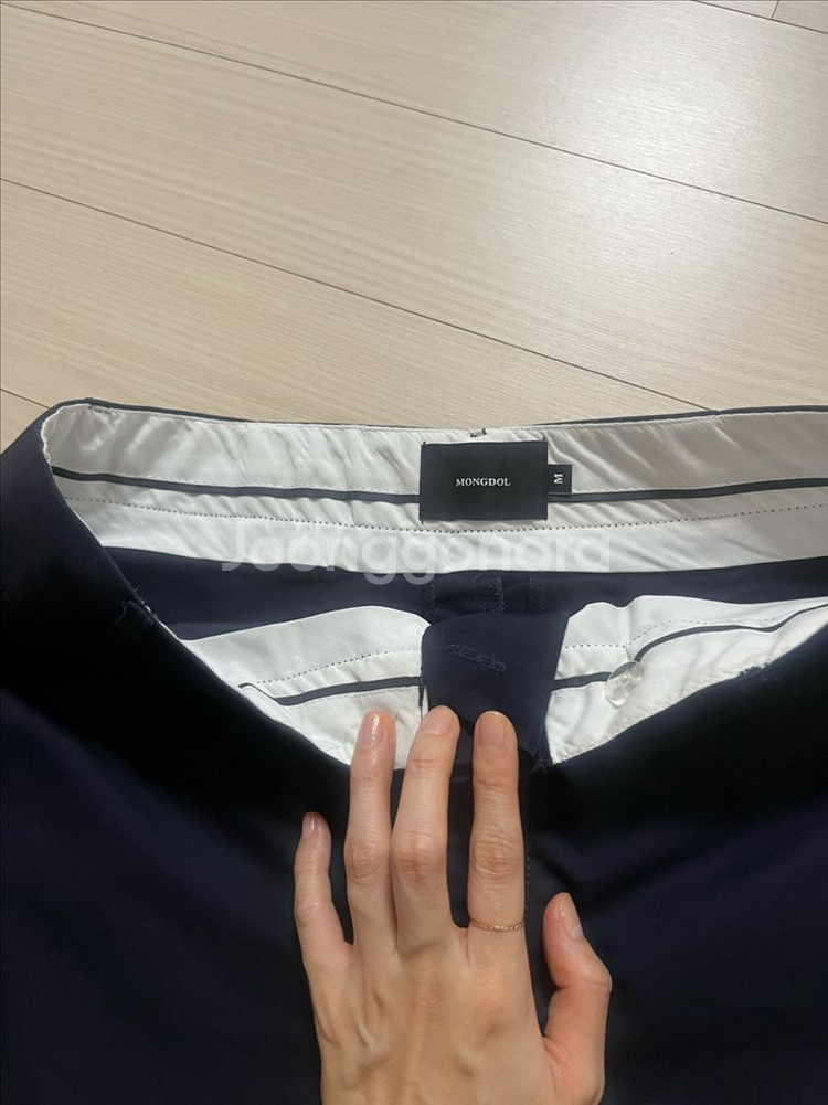 몽돌 시그니처 코튼 숏팬츠 네이비 M 판매해요 무배--4