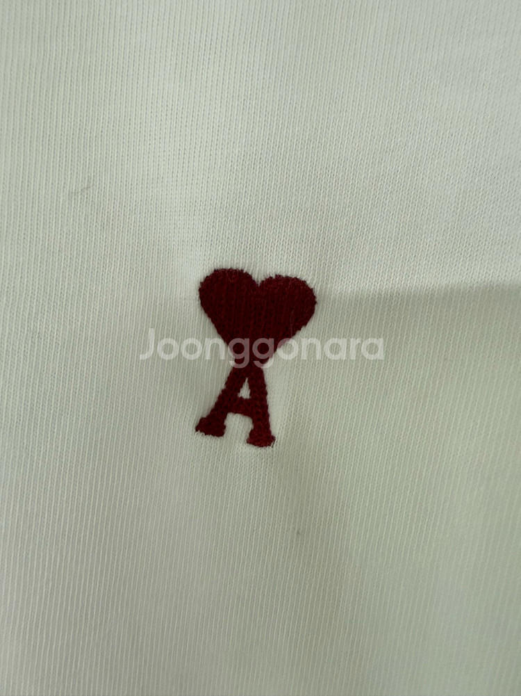 정품 아미 화이트 반팔티 L--1