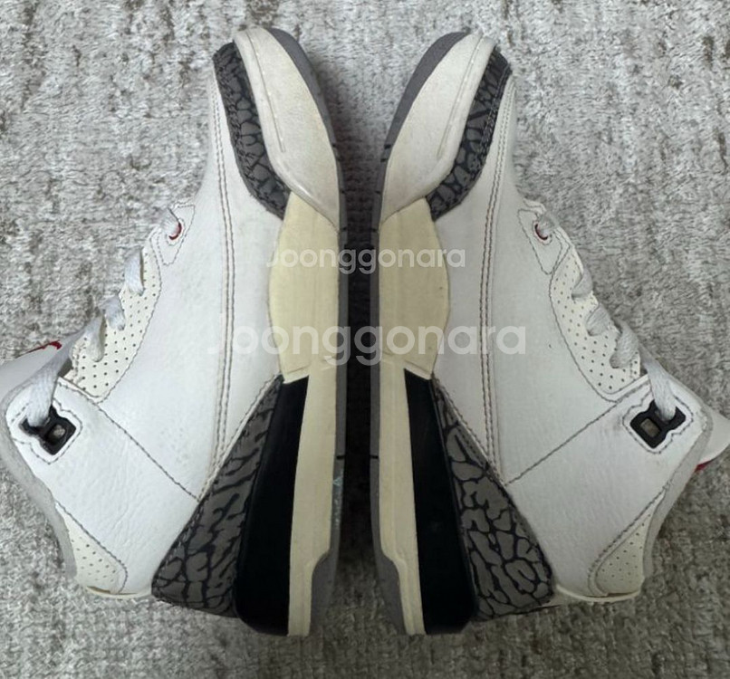 나이키 에어조던3 PS화이트시멘트리이매진드 200사이즈--1