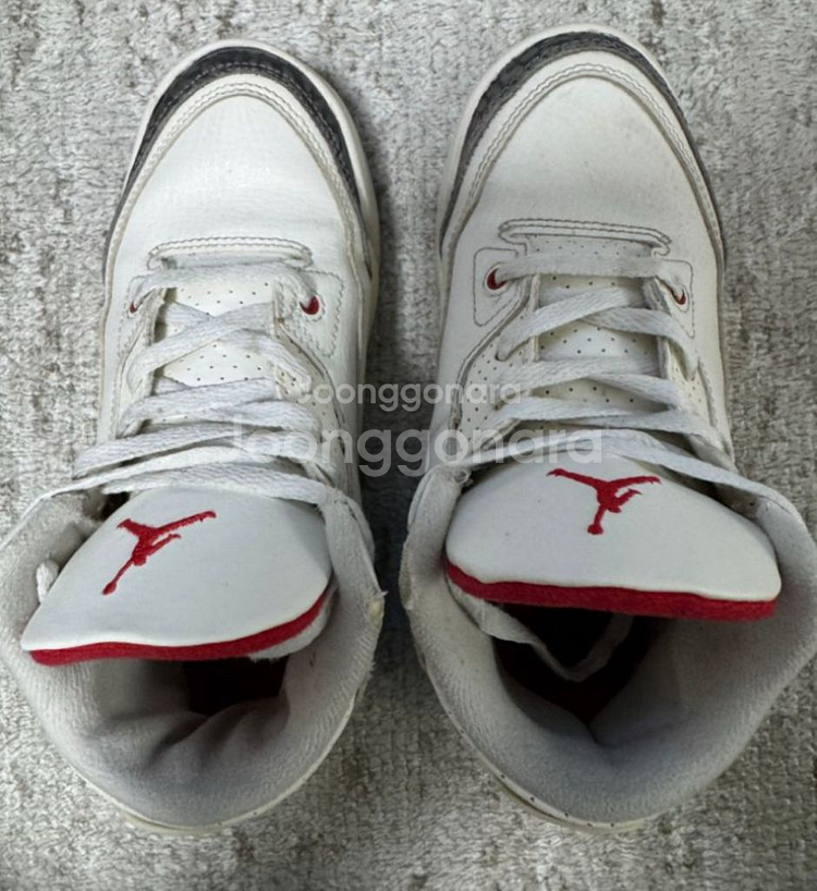 나이키 에어조던3 PS화이트시멘트리이매진드 200사이즈--3