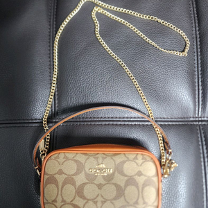 코치 시그니처 체인 미니 크로스백-정품