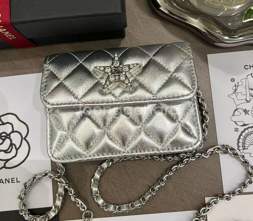 샤넬 스타 별가방 미니백 램스킨 코인펄스 세트--0