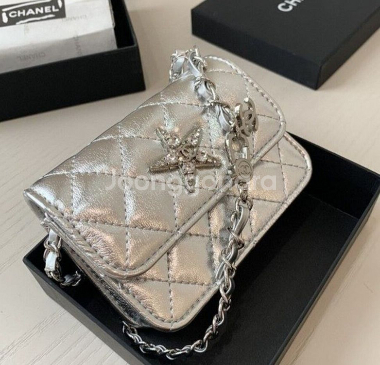 샤넬 스타 별가방 미니백 램스킨 코인펄스 세트--7