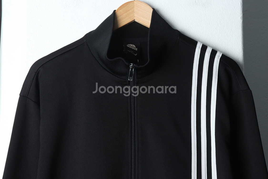 (XL) 아디다스 집업져지 트랙탑 블랙 삼선 올드스쿨--2