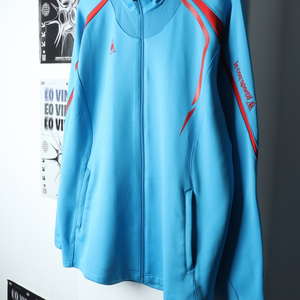 (2XL) 르꼬끄 집업져지 트랙탑 빅사이즈 연블루