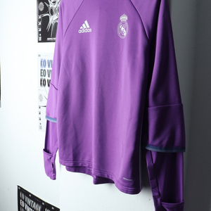 (L-XL) 아디다스 긴팔티셔츠 레알 마드리드 반폴라