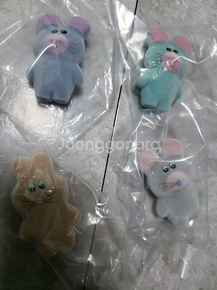 무뉴 미니어처 마스코트 플로키 피규어 가챠 일괄(4개)--1