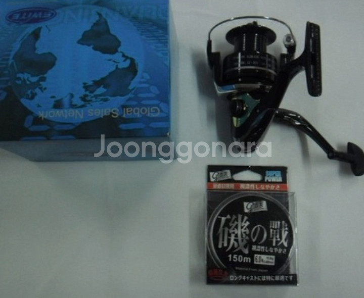 카본원투낚시대450 2대+6000번릴2대+받침대--7