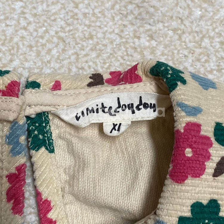 (정품)리미떼두두 코듀로이 플라워 원피스 XL 7-8세--3