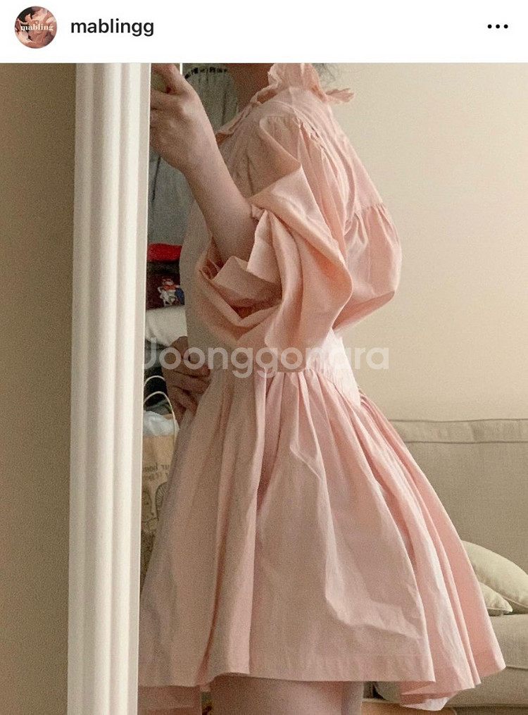 마블링 딥브이 미니 드레스--1