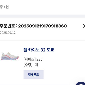 아식스 젤카야노32 도쿄에디션 285mm