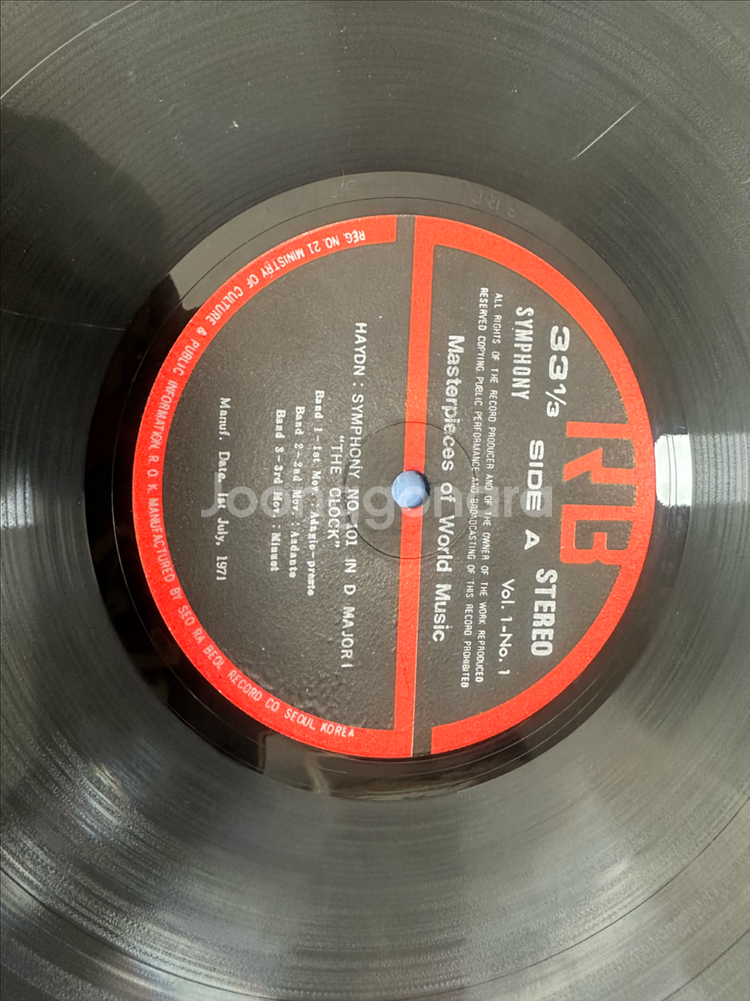 하이든 교향곡 LP (시계/군대), 1971년 성음 희--3