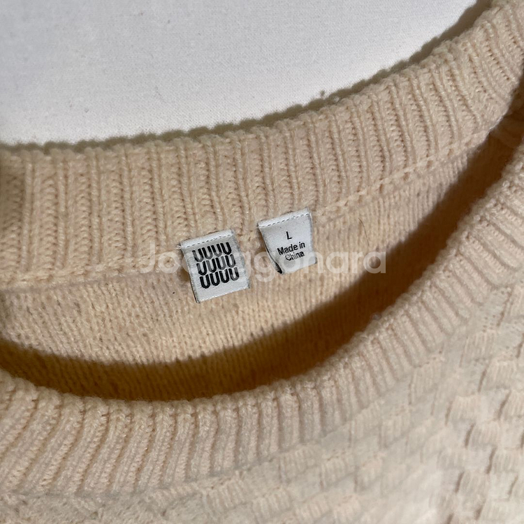 L)유니클로 U 울 니트 스웨터--2