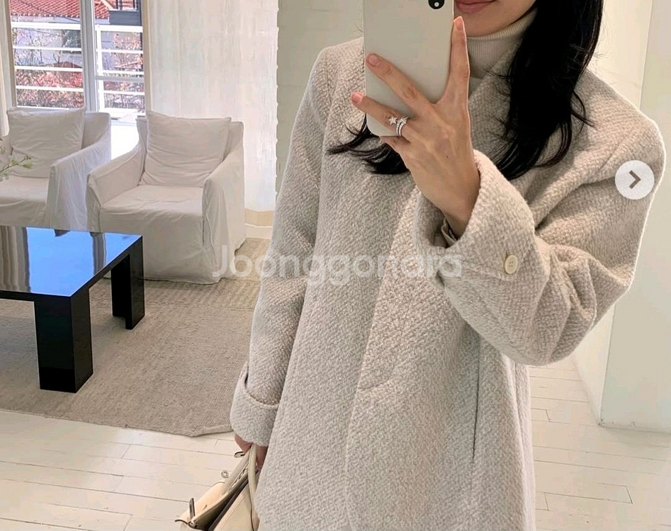 엘보른 리미티드 알파카 하프코트--3