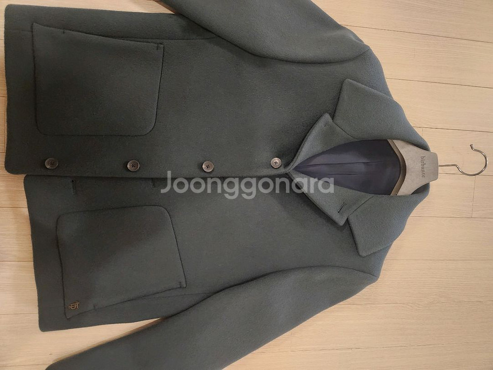 비르반테 울 캐시미어 하프코트 틸 L사이즈--2