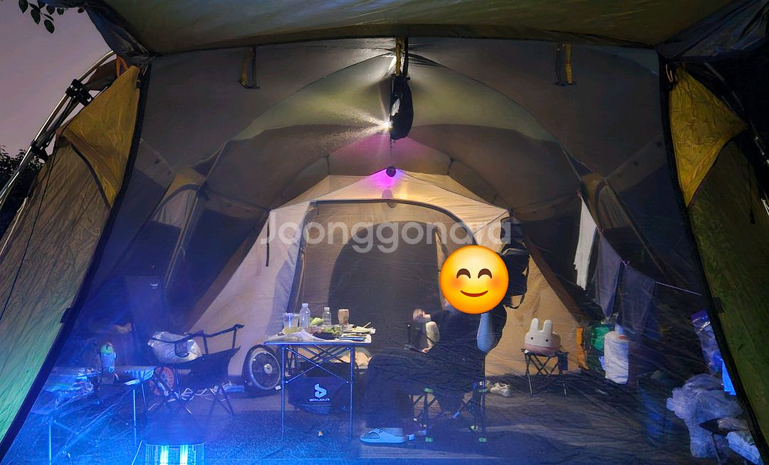 코베아 이스턴 구형 노랑이 풀세트(리빙쉘, 대형텐트)--1