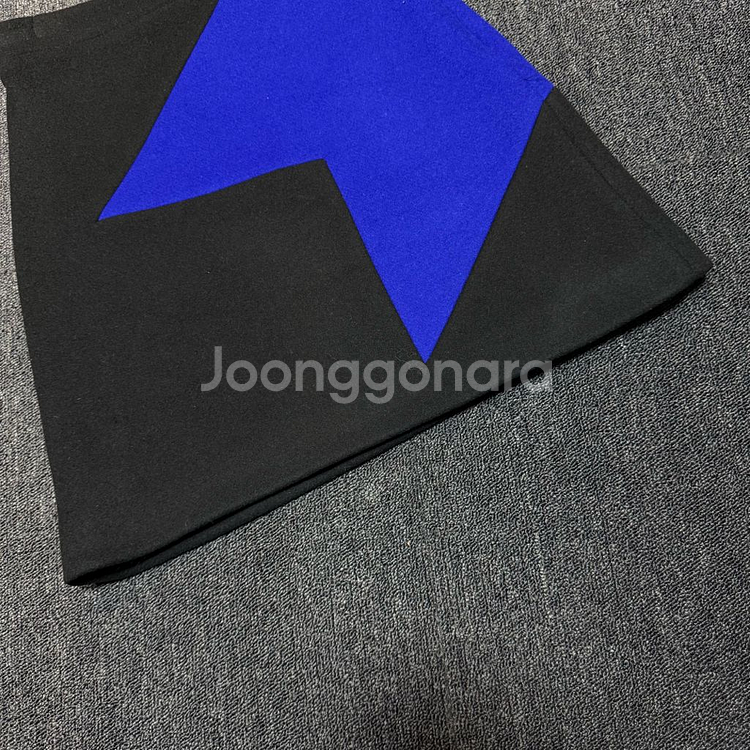 MSGM 울 블루 포인트 스커트--2