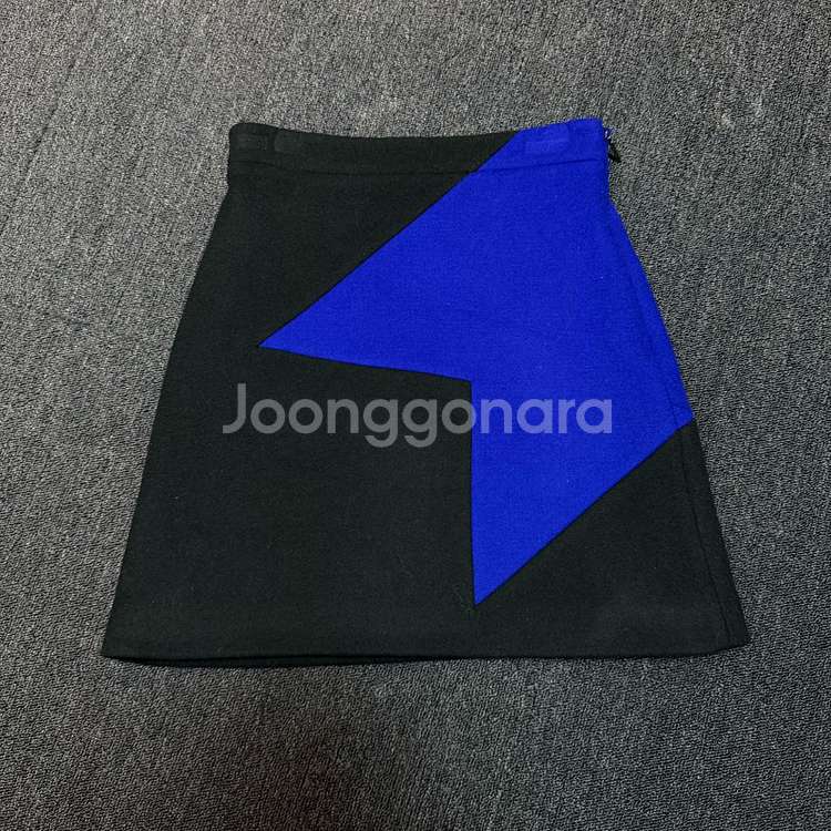 MSGM 울 블루 포인트 스커트--0