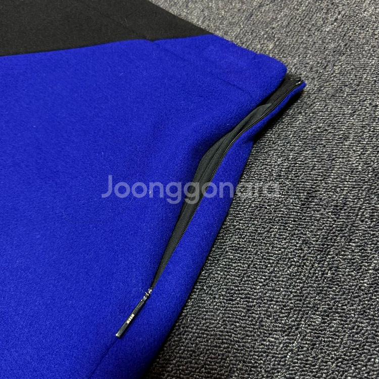 MSGM 울 블루 포인트 스커트--4