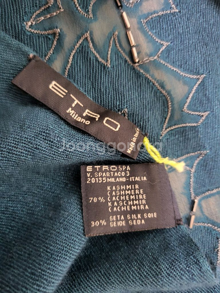 에트로 ETRO 고가 캐시미어 실크 숄 머플러 스카프--8