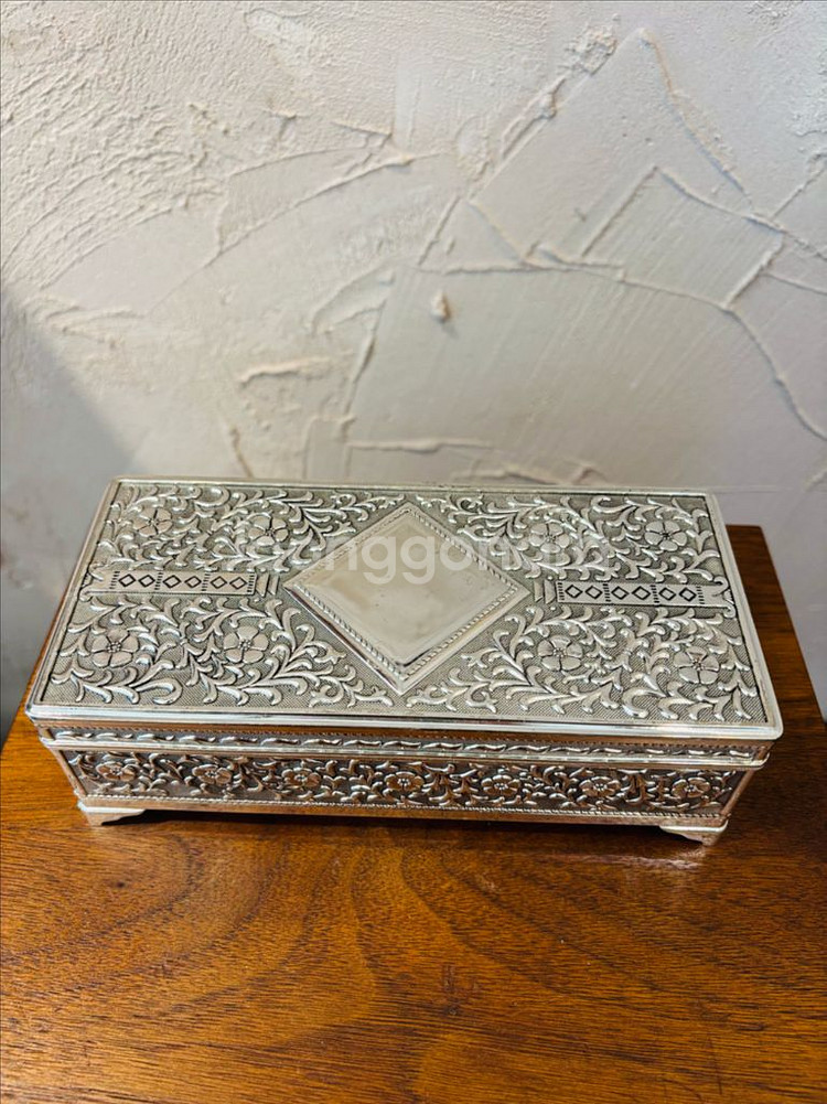 빈티지 은도금 트링켓/보석함--0