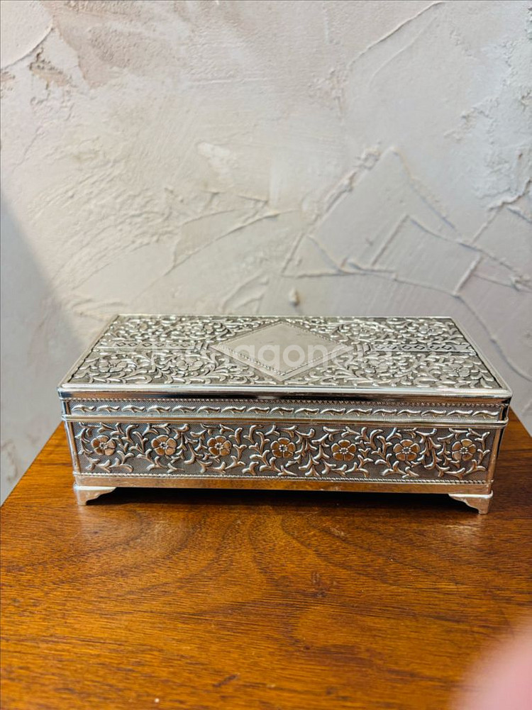 빈티지 은도금 트링켓/보석함--1