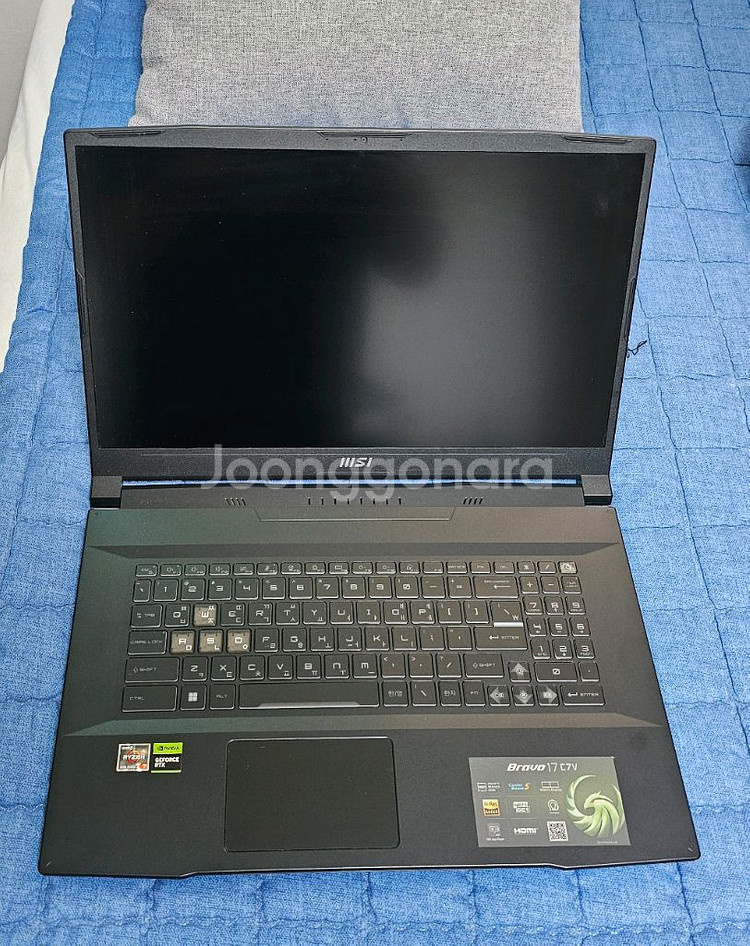 msi 브라보17 C7VF 메인보드 손상 부품용--0