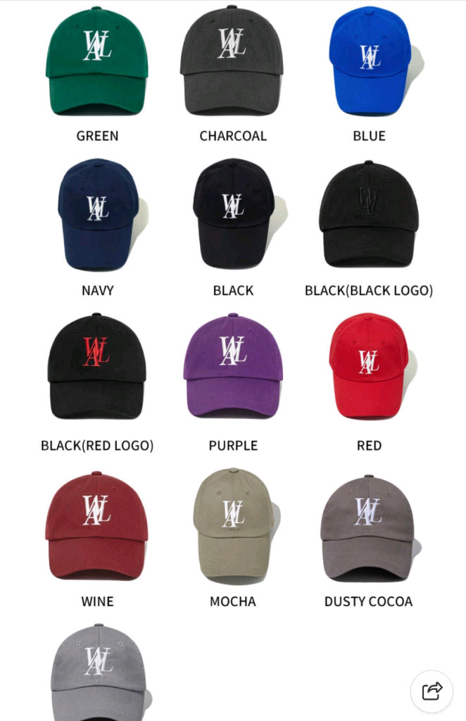 우알롱 볼캡 야구모자 남녀공용--8