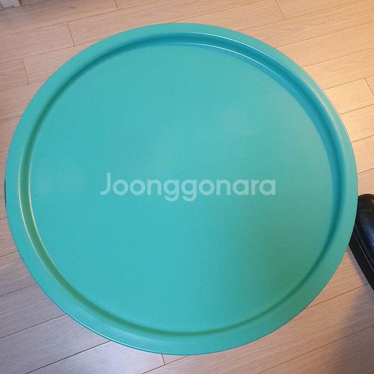 접이식 원형 테이블 (청록색) 인테리어용, 깨끗함--1