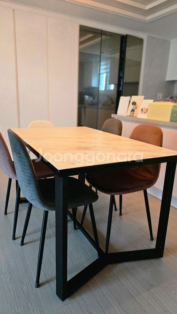 세라믹 식탁 4인용 세트--0