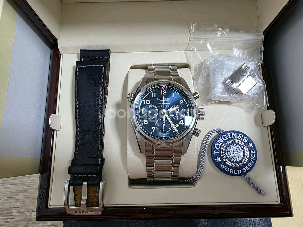 론진 스피릿 블루다이얼 크로노그래프42mm--6