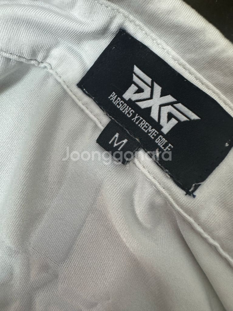 PXG 정품 화이트 나일론 기능성 골프 반팔 카라티--2