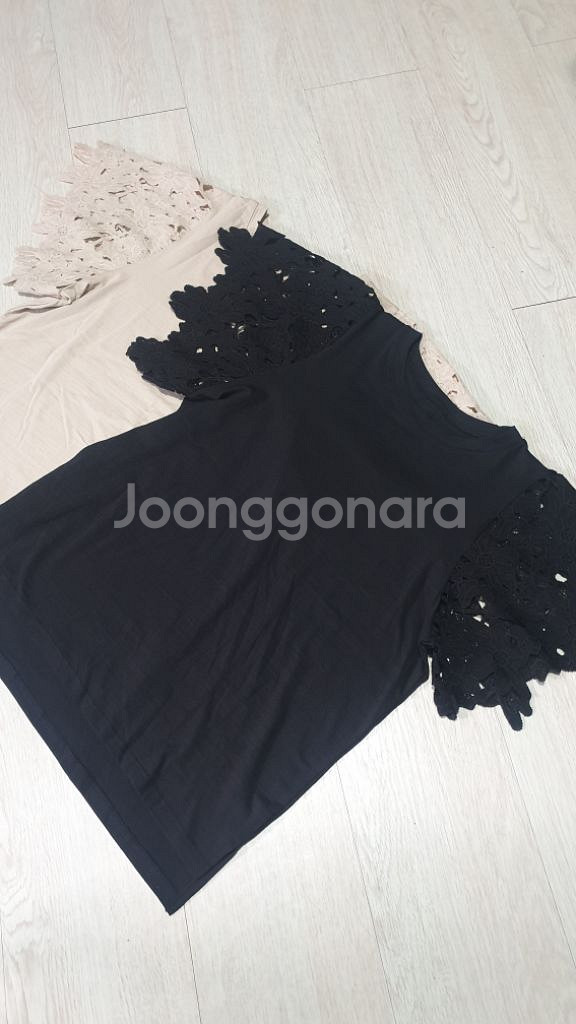 각각>>새상품)반팔소매레이스티free--1