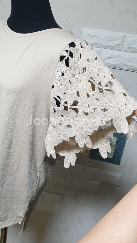 각각>>새상품)반팔소매레이스티free--6