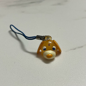 고전 오차켄 녹차 강아지 반투명 피규어 가챠 키링