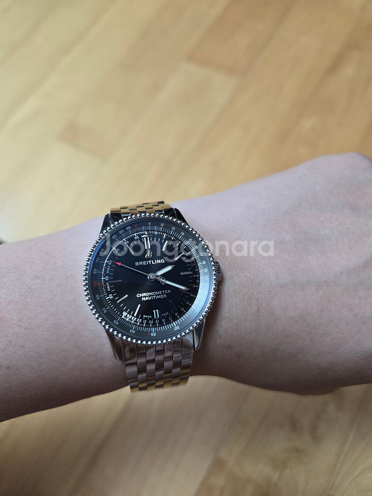 브라이틀링 네비타이머 38mm 논크로노 검정다이얼 판매--1