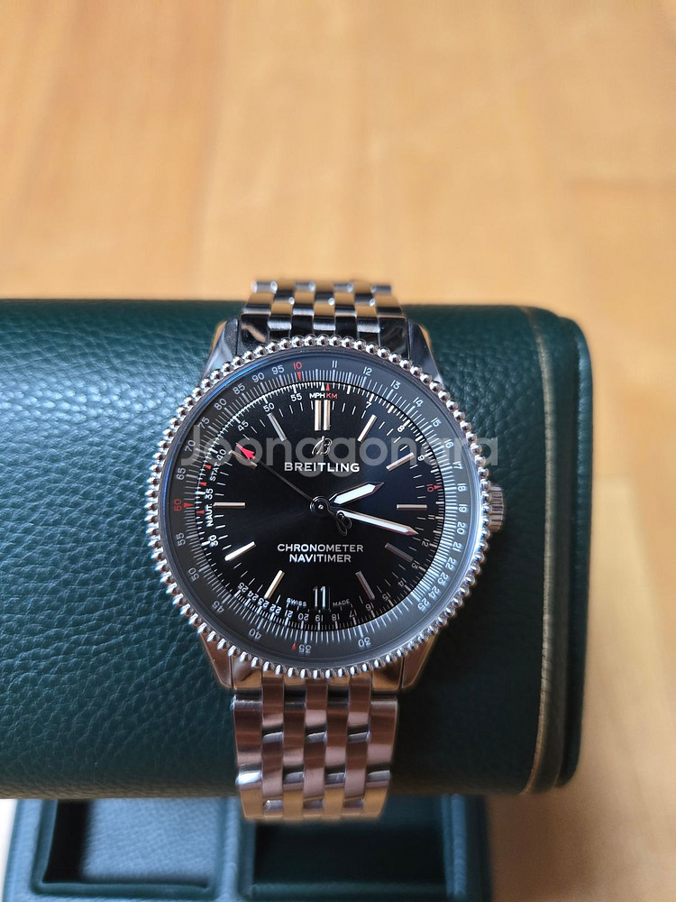 브라이틀링 네비타이머 38mm 논크로노 검정다이얼 판매--2