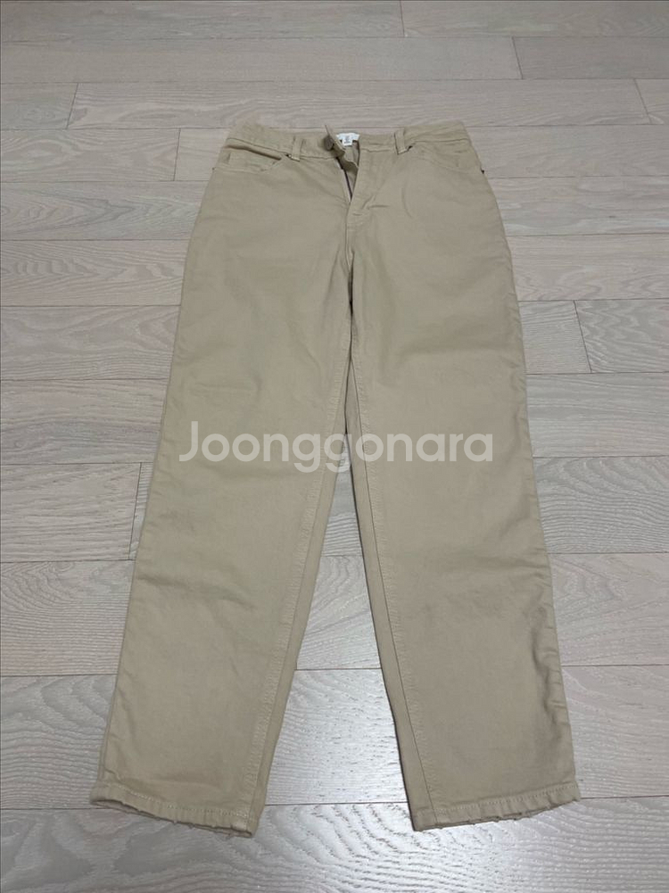 H&M 에이치엔엠 베이지 바지--0