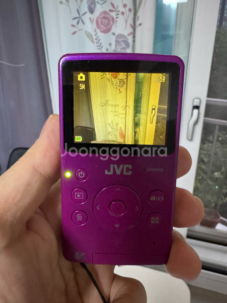 JVC HD 캠코더 보라색--2